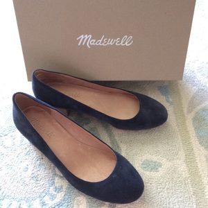 Madewell Ella Women’s Navy Wooden Heels 7.5